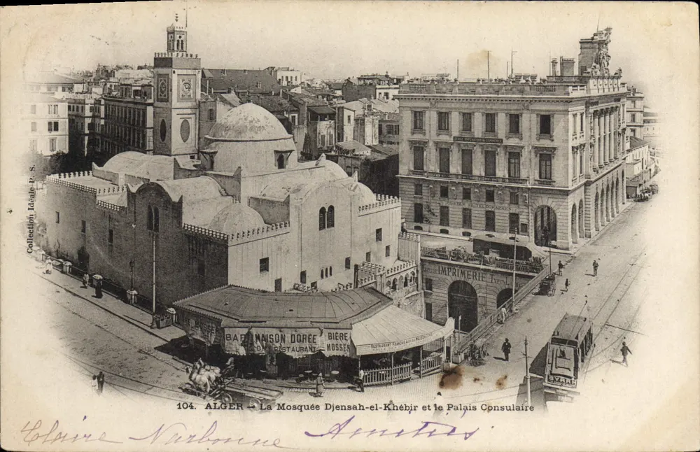 Algier — Moschee Djensah-el-Khébir und Konsularpalast — Collection Idéale, n°104 - Vorderseite