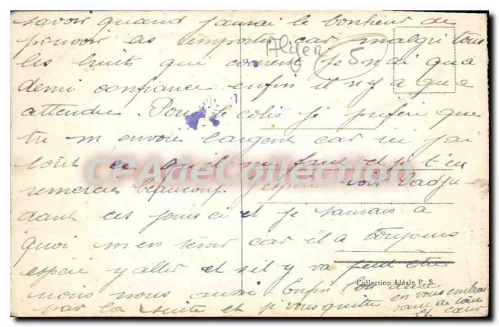 Algier - Die Moschee und das Konsulat — Antike Ansichtskarte Nr. 347, unbekannter Verleger - Rückseite