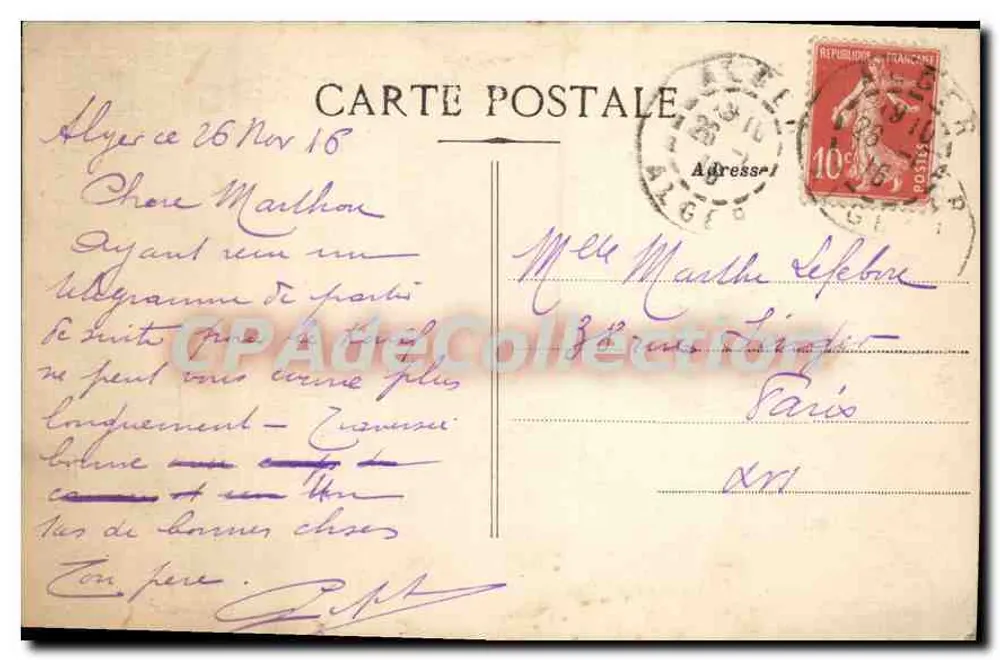 ALGER — Nossa Senhora da África — editor desconhecido, n° 45 - Verso