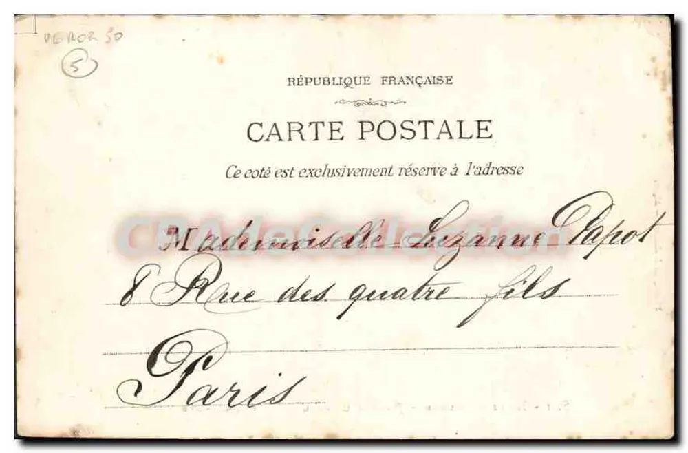 Algés - Palácio Consular e Amirauté — Fototipia J. Maïon, Argel, S.I. - No 12 - Verso