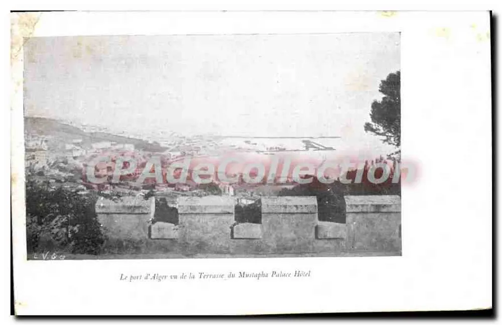 Der Hafen von Alger von der Terrasse des Mustapha Palace Hotels — L.V.O. — CPAdeCollection - Vorderseite