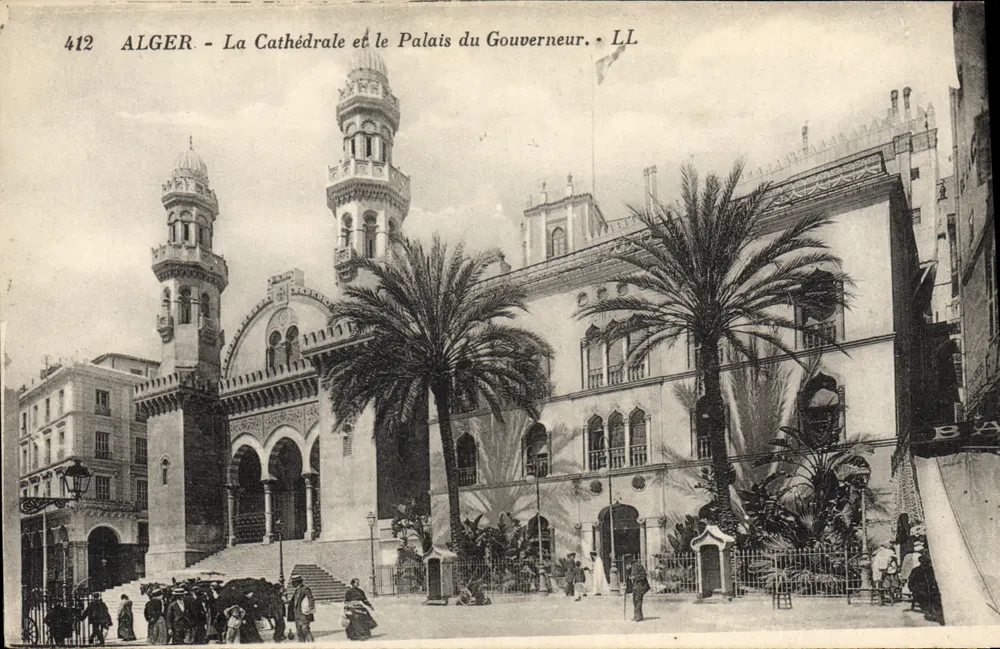 Alger — Die Kathedrale und das Gouverneurspalast — LL. Nr. 412 - Vorderseite