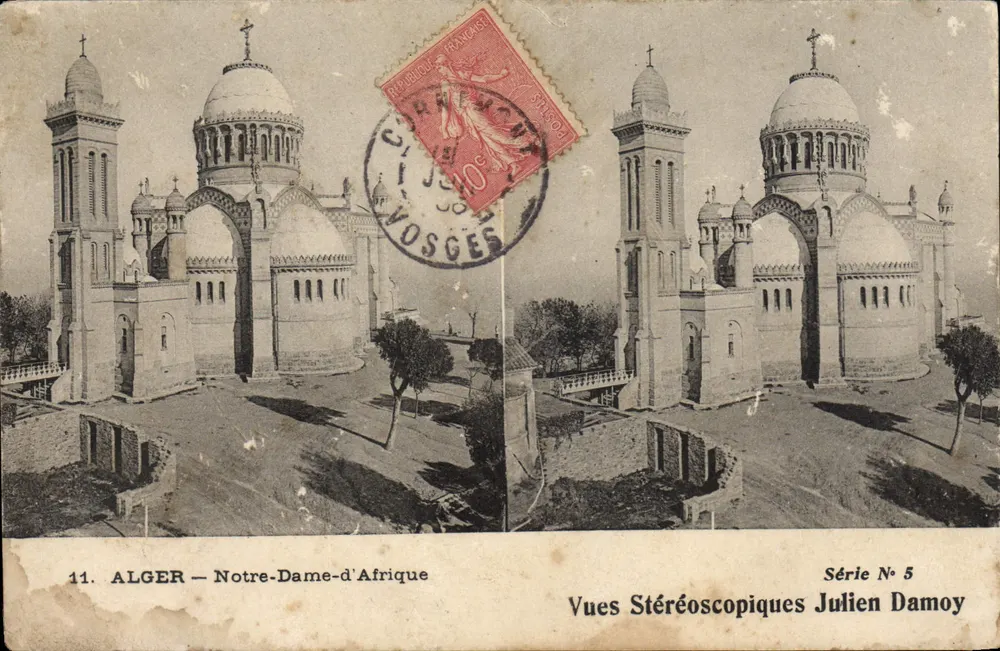 ALGER — Notre-Dame-d'Afrique — Vistas estereoscópicas Julien Damoy, Série N° 5 - Frente