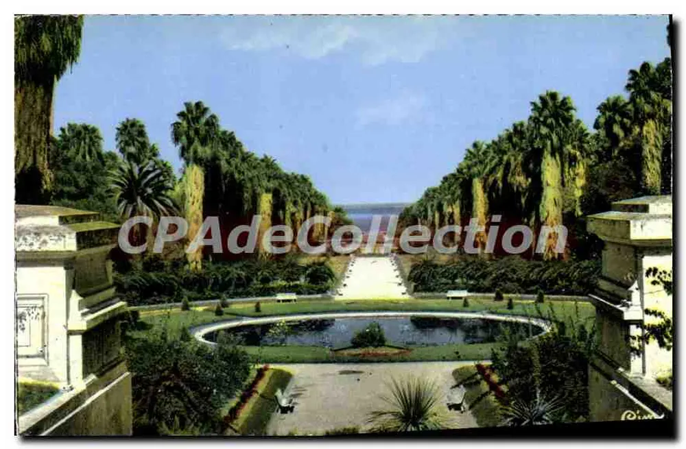 Jardim de Ensaios de Argel — vista panorâmica — Combiér Imp. Macon - Frente