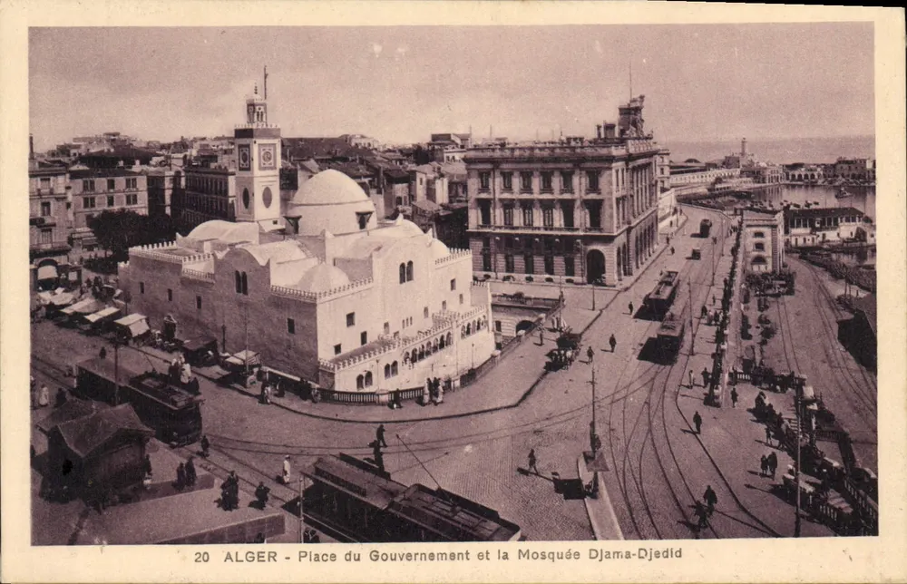 Algier — Place du Gouvernement und die Moschee Djama-Djedid — Edition P. et G. in Algier, Nr. 20 - Vorderseite