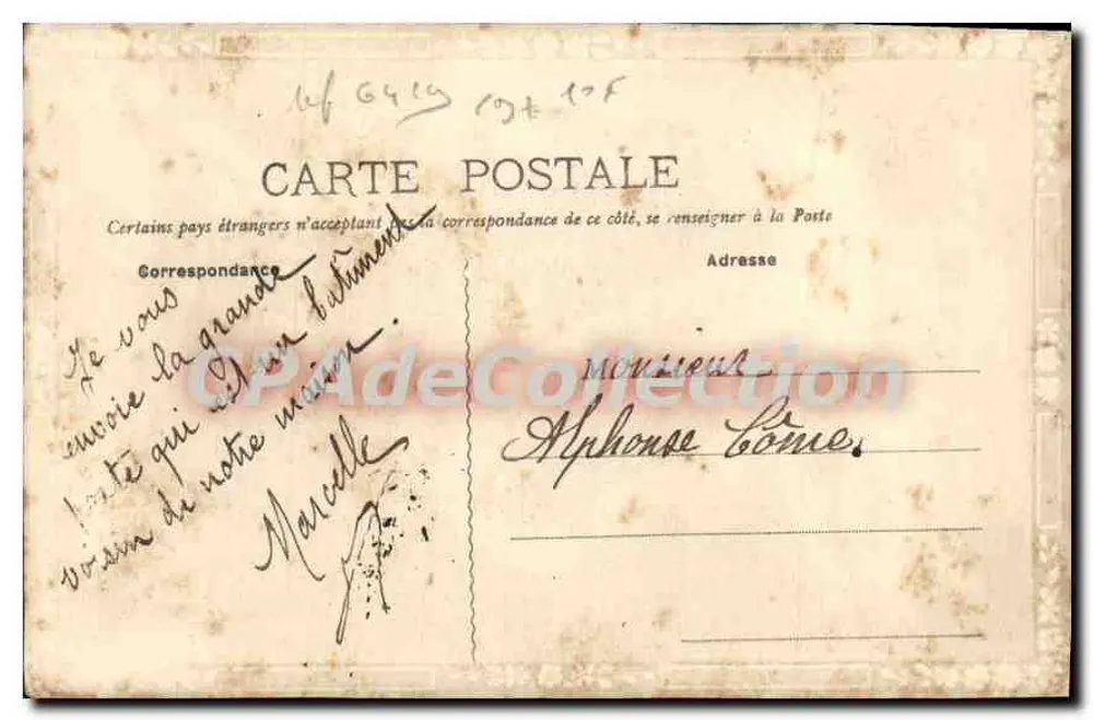 Algés - Hotel das Postas — B. J. C. — n°11 - Verso