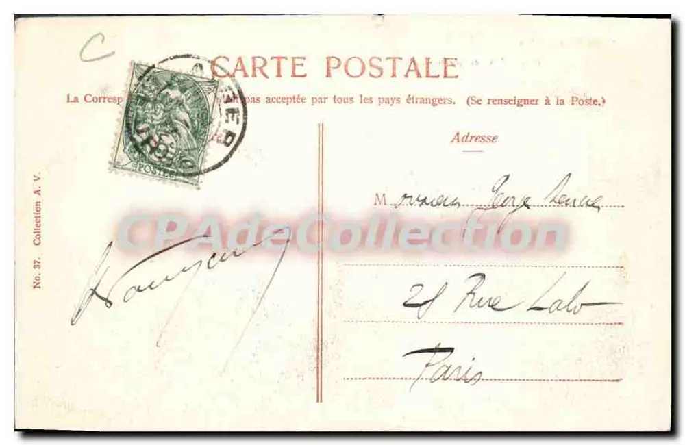 Argel — Palácio de Verão do Governador — Coleção A.V. No. 37 - Verso