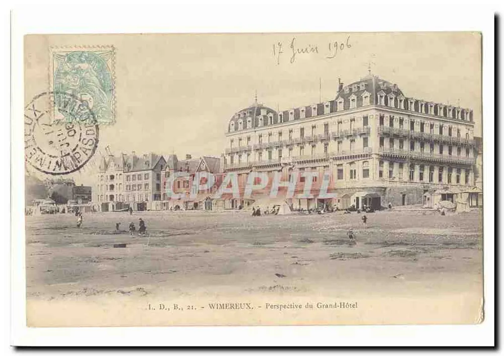 Wimereux — Prospettiva del Grand-Hôtel — I. D., B., 21 - Recto