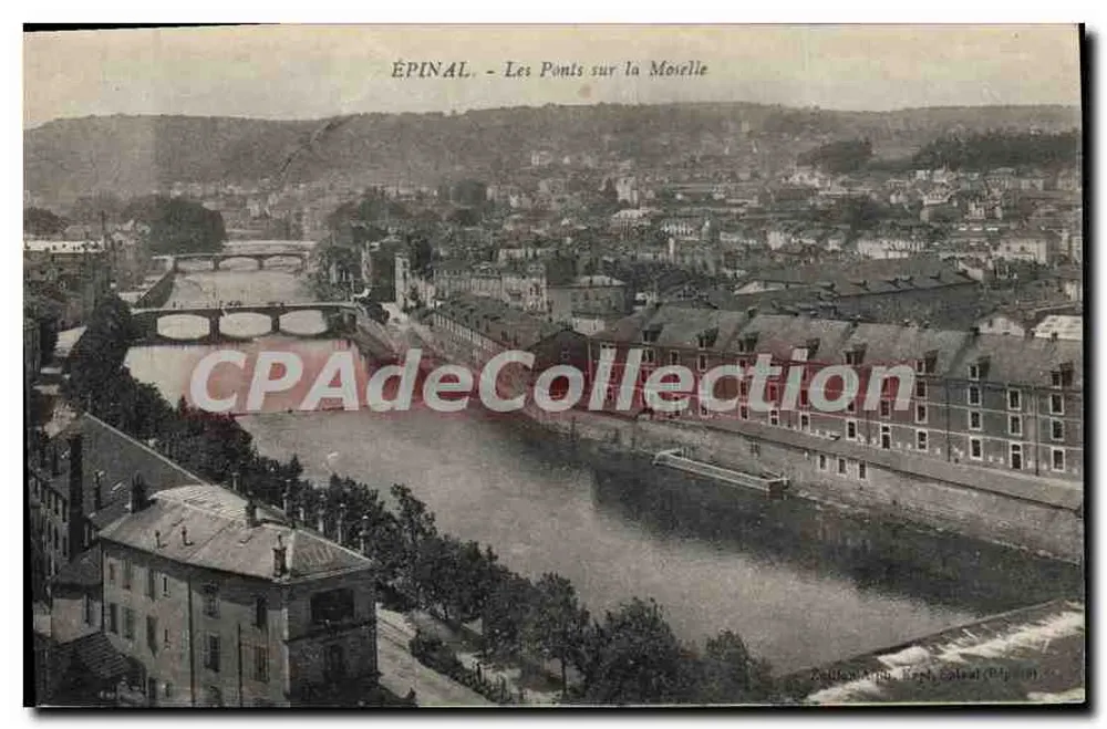 ÉPINAL - Os Pontes sobre a Moselle — Editor: Zouilles & Cie, Épinal (n° 449) - Frente