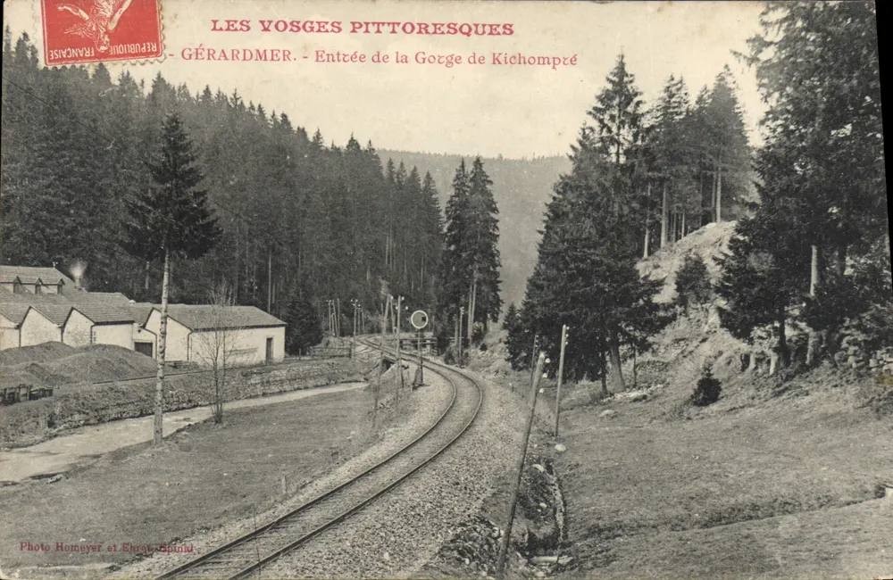 Gérardmer — Entrada da Gorge de Kichompré — Foto Homeyer e Ehret, Epinal - Frente