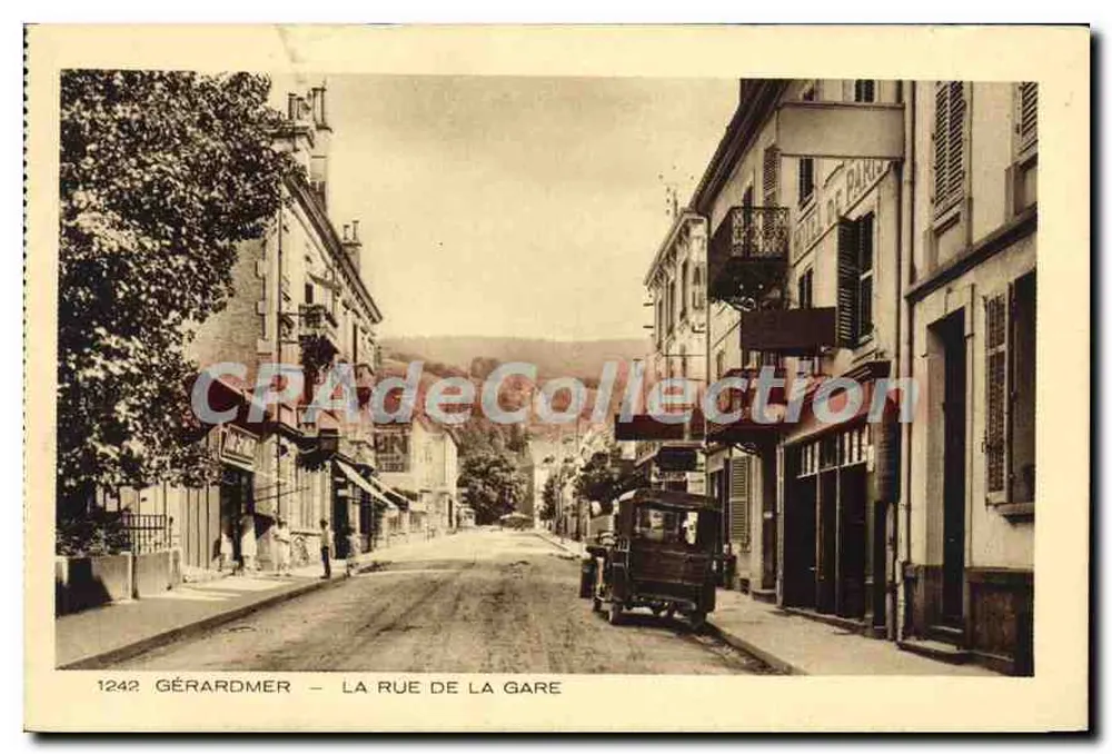 Gérardmer — A Rua da Estação — editor Braun & Cie, Nathuse-Dornach - Frente