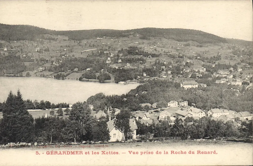 Gérardmer und die Xettes — Ansicht von der Roche du Renard — Verlag La Geron, Blé-Sony - Vorderseite