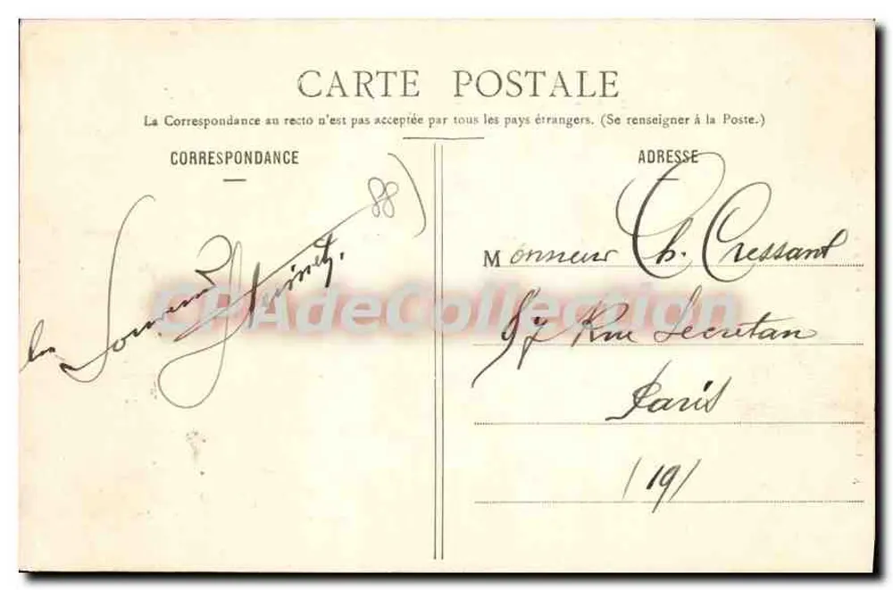Plombières-ancien — A Fábrica de Papel (atualmente a fábrica de M. de Pruines) — Louis Kastener, editor. Rep. Interd. — n° 6 - Verso