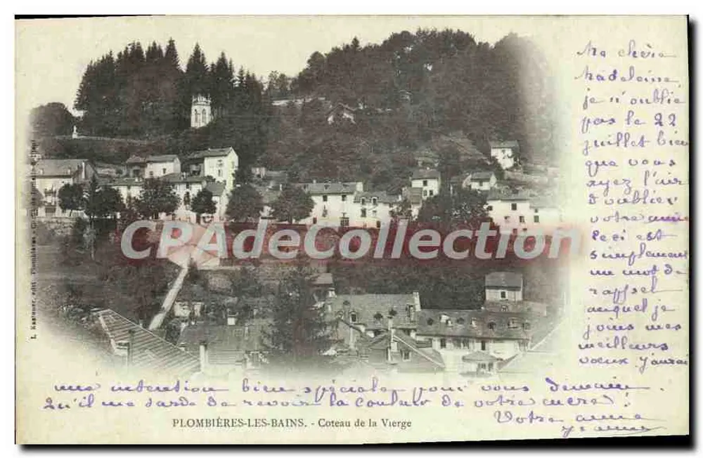 Plombières-les-Bains - Coteau de la Vierge — L. Kaserer, n° 101 - Frente