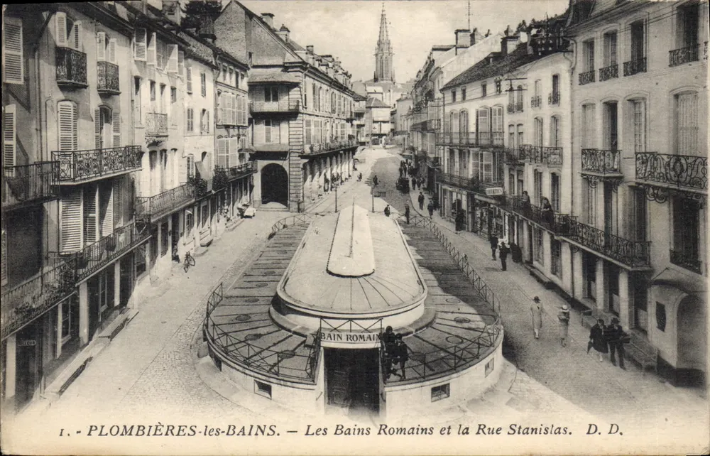 Plombières-les-Bains — Die römischen Bäder und die Rue Stanislas — D.D. - Vorderseite