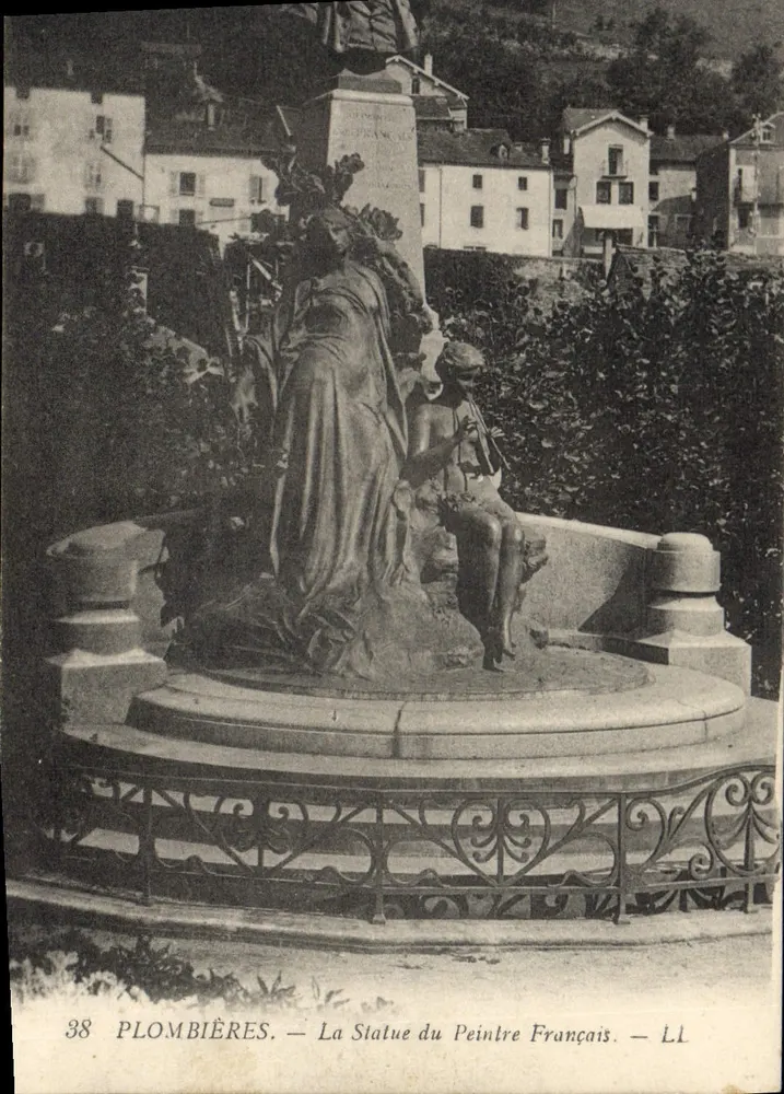 Plombières — A Estátua do Pintor Francês — LL - Frente
