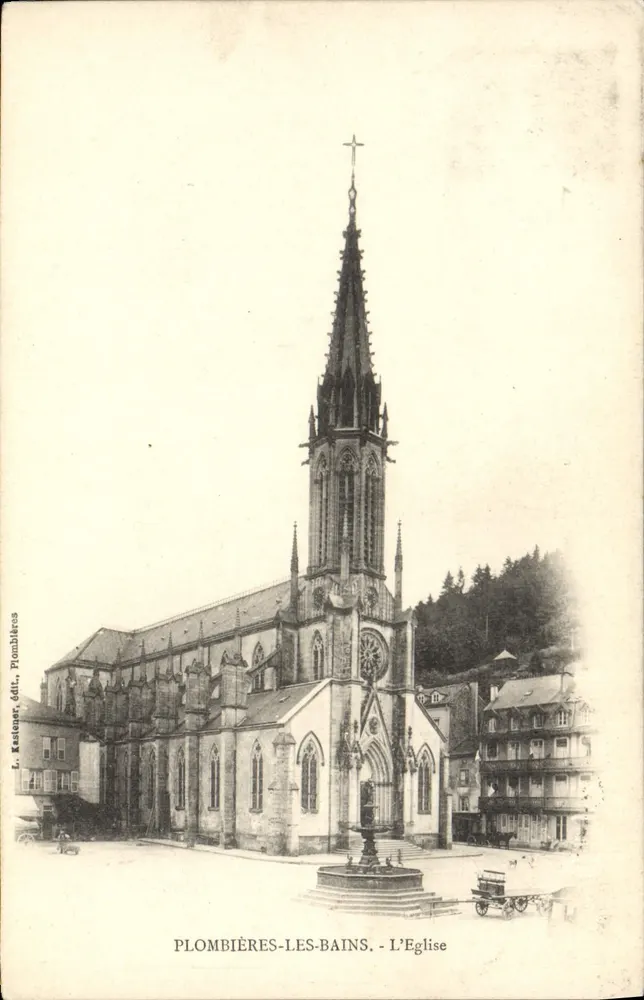 Plombières-les-Bains - A Igreja — L. Estener, editor Plombières - Frente
