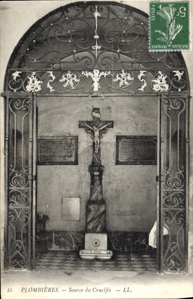 Plombières — Fonte do Crucifixo — LL. - Frente
