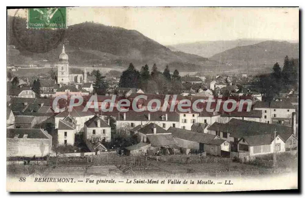 Remiremont — Allgemeiner Blick — Saint-Mont und Tal der Mosel — LL. — Verlag LL. — N° 88 - Vorderseite