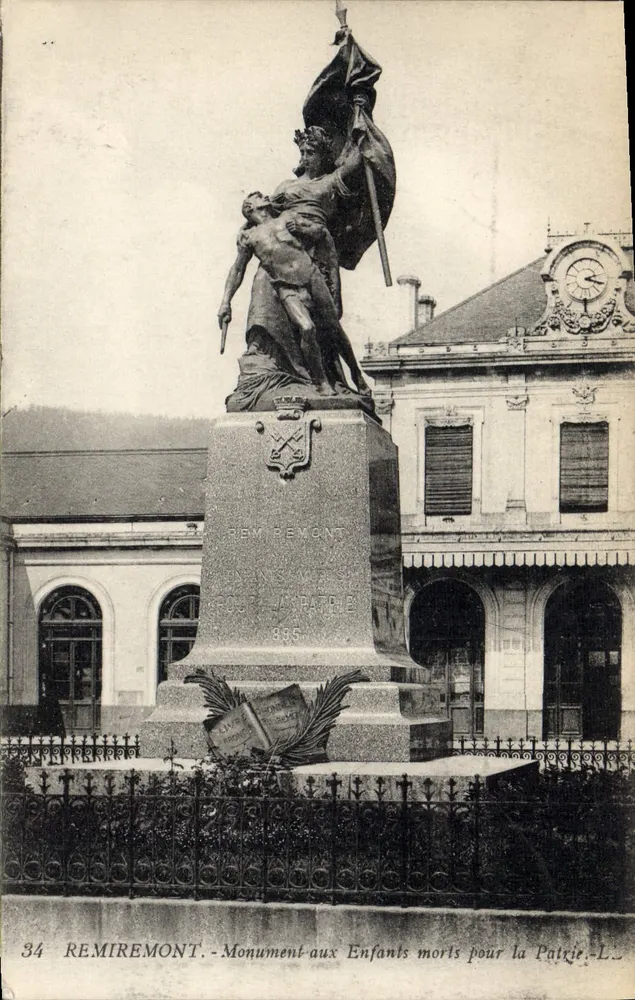 Remiremont — Denkmal für Kinder, die für das Vaterland gestorben sind — Verlag LEVRÉ & Cie, Paris, Nr. 34 - Vorderseite