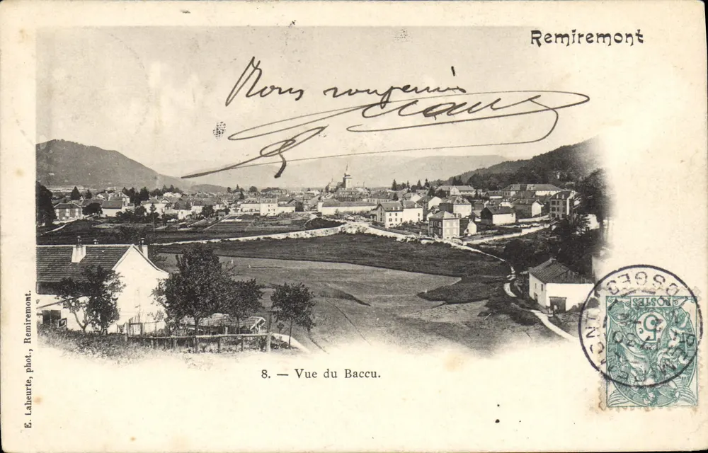 Uitzicht op het Baccu — Remiremont — E. Laheurte, fot. Remiremont - Voorkant