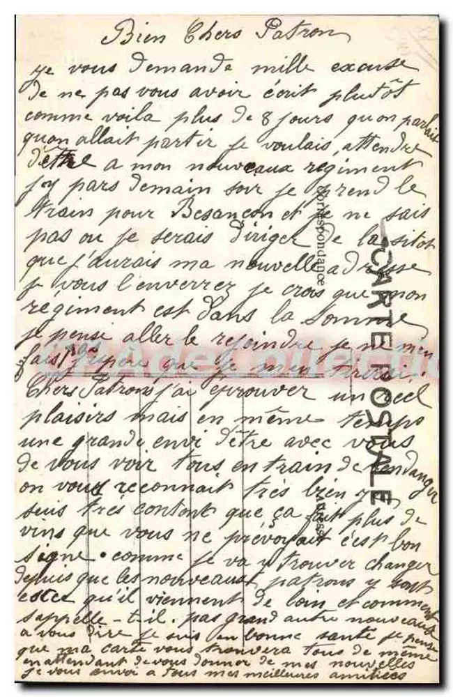 Avenida Carnot em Remiremont — estátua monumental — Vosges Illustrées, Fototipia Paris, n° 29 - Verso