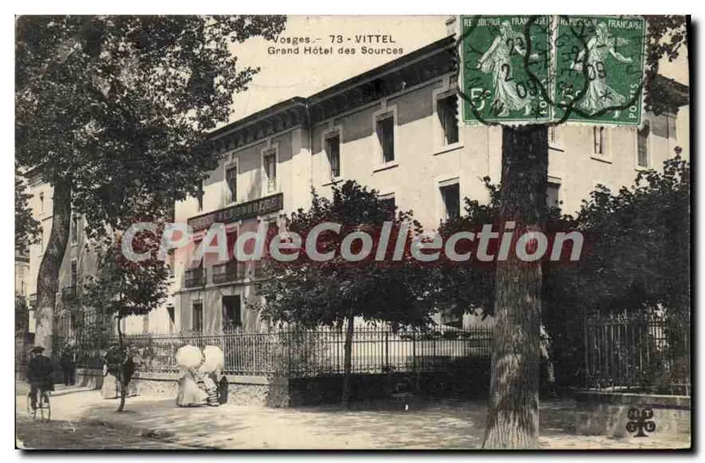 Vosges - 73 - VITTEL - Grand Hôtel des Sources — uitgever RE JOLIQUET, serie-nummer niet zichtbaar - Voorkant
