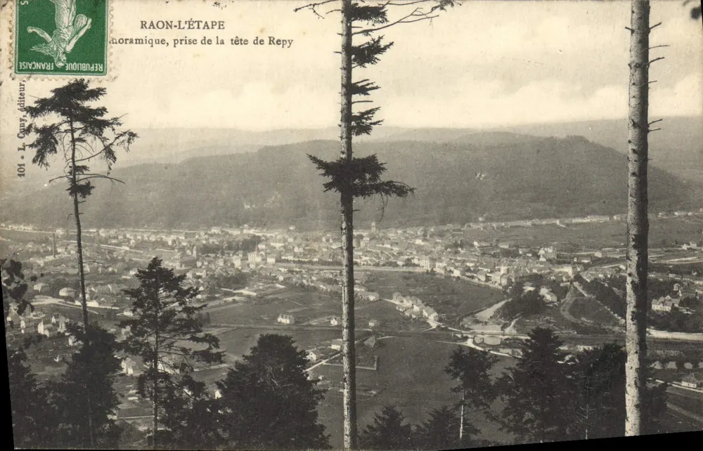 Raon-l'Étape — Panoramablick vom Kopf von Repy — J. Cour, Verlag, Nr. 104 - Vorderseite