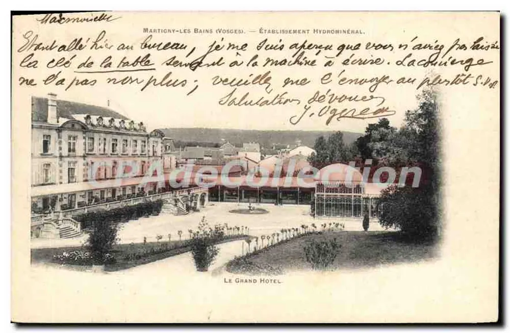 Martigny-les-Bains (Vosges) — Estabelecimento Hidromineral — O Grande Hotel - Frente
