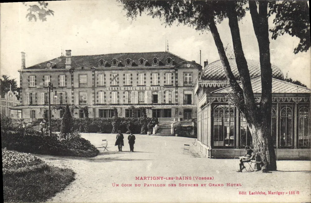 Martigny-les-Bains (Vosges) — Ein Teil des Pavillon des Sources und Grand Hotel — Edit Lachiche, n°146 - Vorderseite