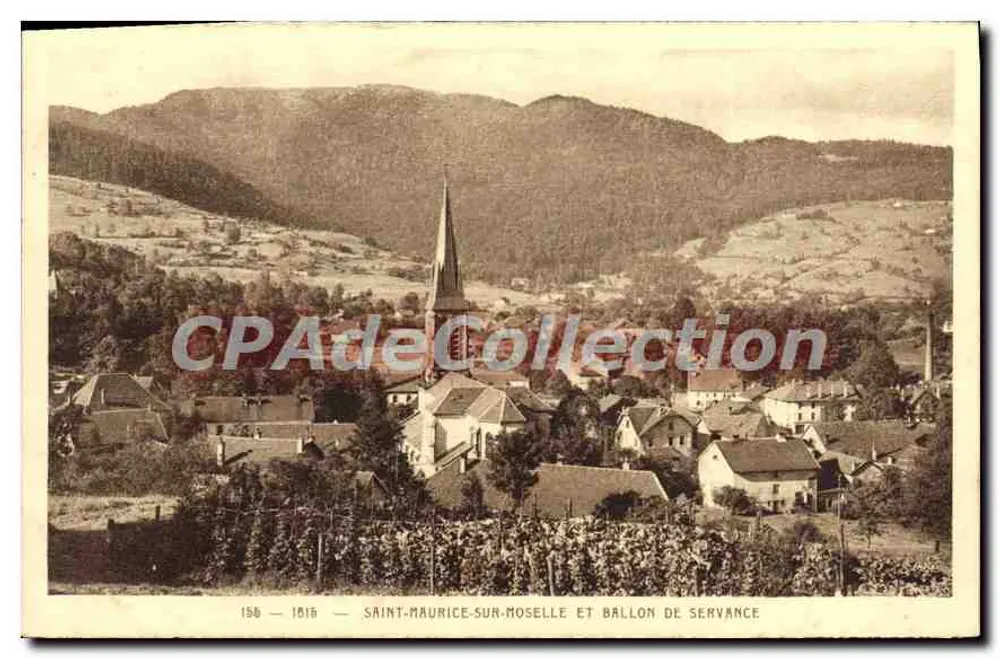 Saint-Maurice-sur-Moselle und Ballon de Servance — Vintage Postcard/Antike Ansichtskarte — Nr. 156 - Vorderseite
