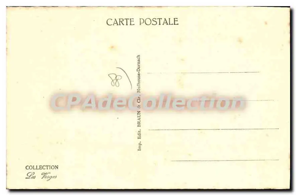 St-Maurice-sur-Moselle — Forsthaus des Plain du Canon — Verlag BRAUN & Cie, Mulhouse-Dornach - Rückseite