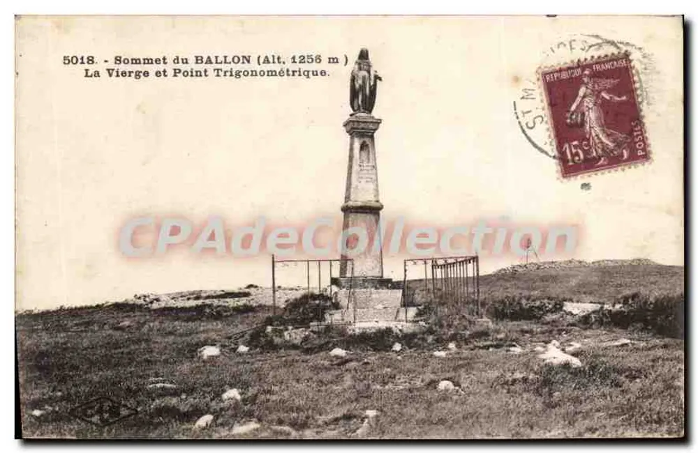 Gipfel des BALLON (Höhe 1256 m) — Die Jungfrau und Triangulationspunkt — Antike Ansichtskarte - Vorderseite