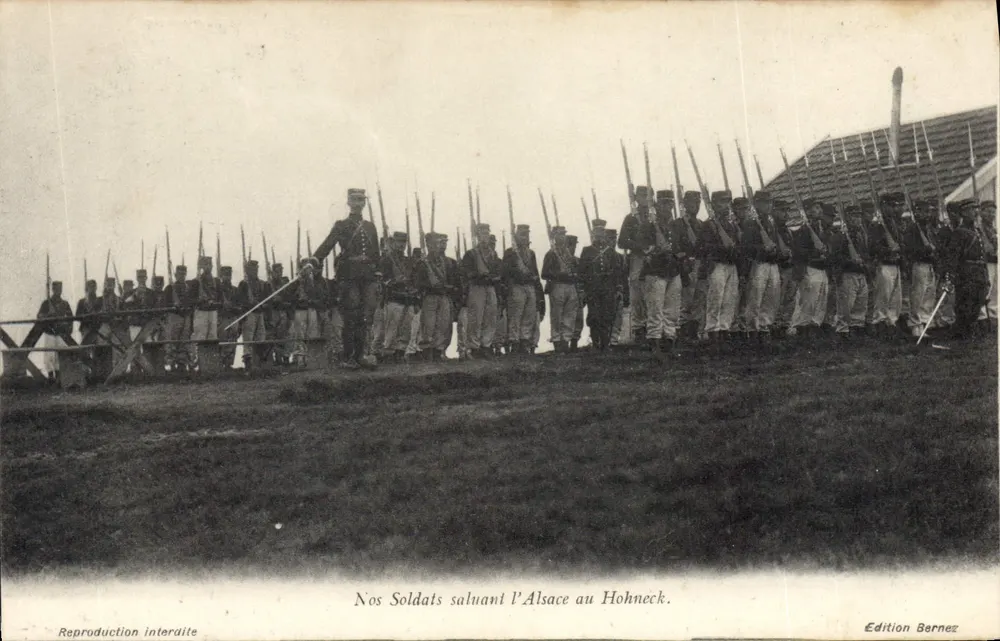 Unsere Soldaten begrüßen das Elsass am Hohneck — Edition Bernez - Vorderseite