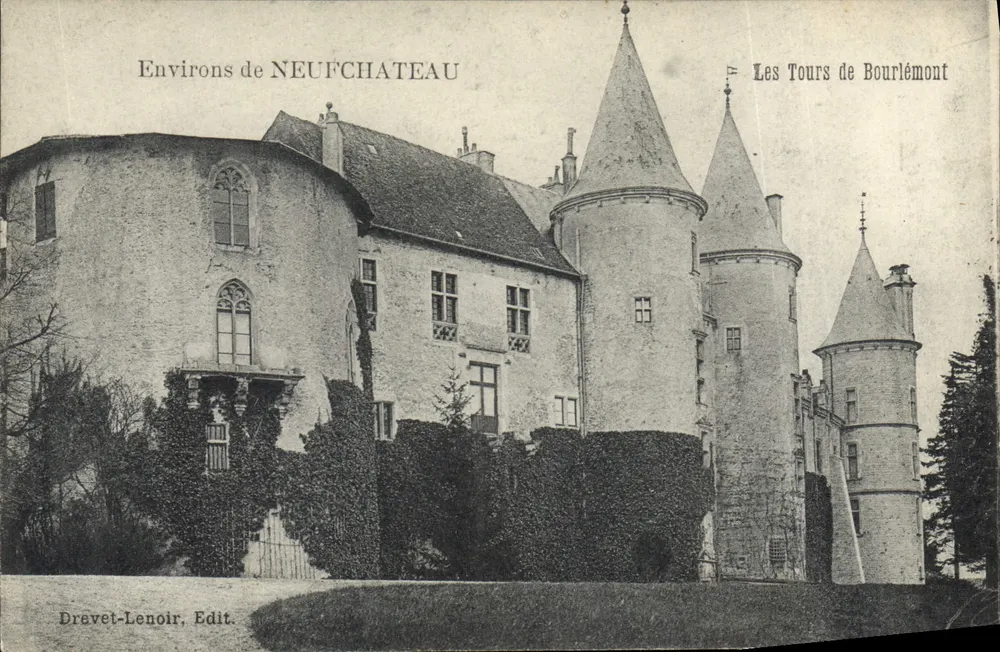 As Torres de Bourlémont — Arredores de Neufchâteau — Dravet-Lenoir, Edit. - Frente