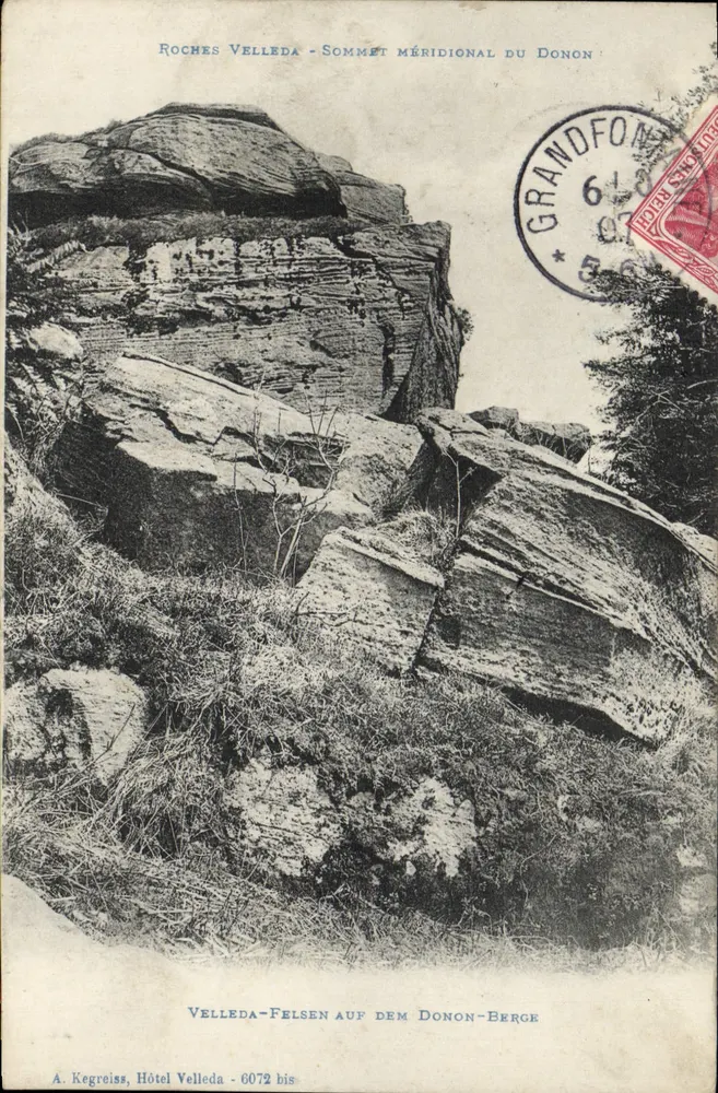 Roches Velleda - Südscheitel des Donon - A. Kegreiss, Hotel Velleda - 6072 bis - Vorderseite