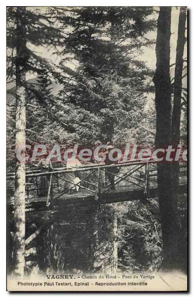 Vagney - Camino del Houé - Puente del Vertigo — Fototipo Paul Testart, Epinal - Anverso