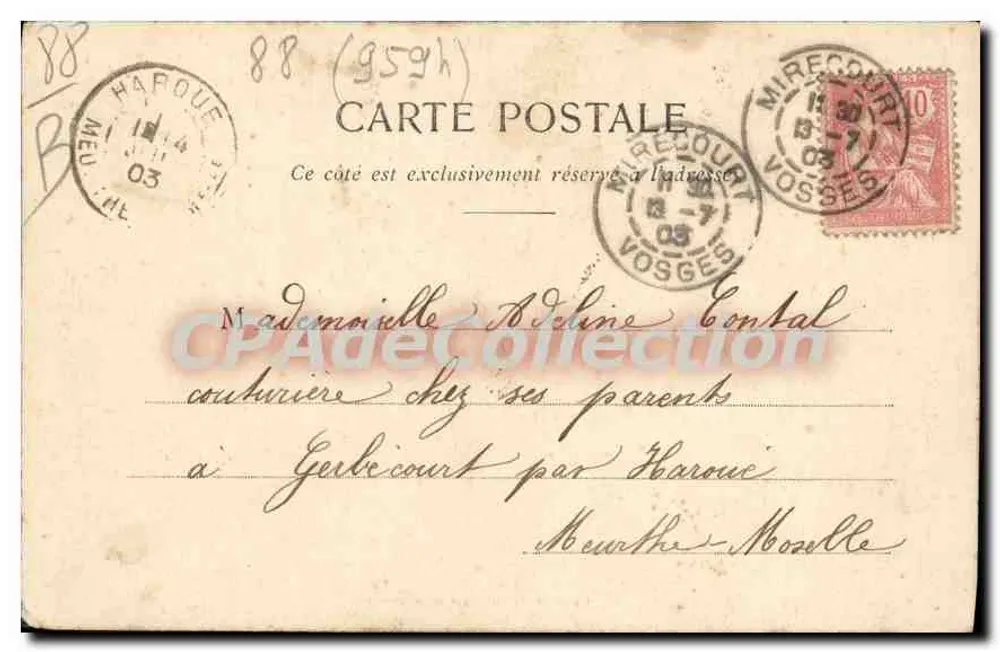 MATTAINCOURT — A IGREJA — Imp. Ad. Weick - Saint-Dié (Depositado) N° 3340 - Verso