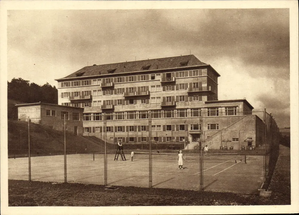 Hotel do Markstein — Les courts — Braun & Cie, Imp.-Edit., Dornach - Frente