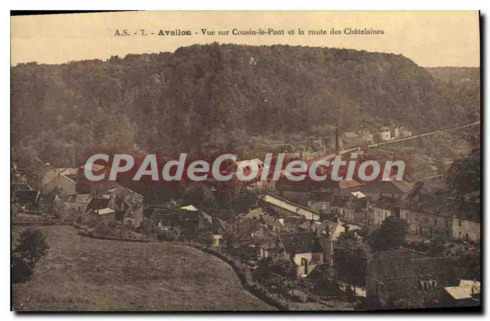 Avallon - Aussicht auf Cousin-le-Pont und die Route des Châtelaines — A.S. n°7 - Vorderseite