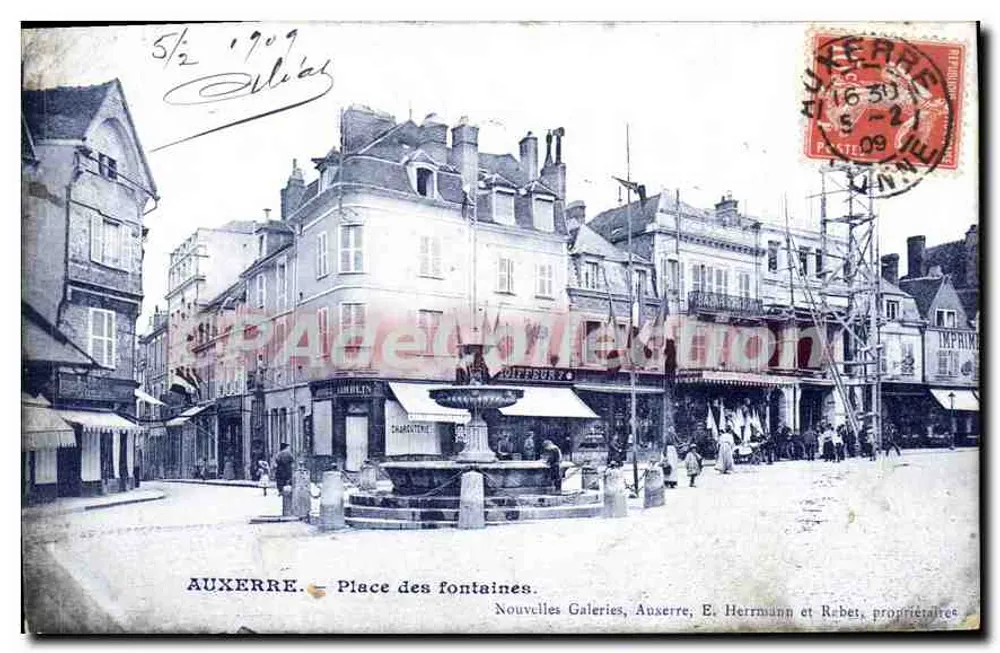 Auxerre — Praça das Fontes — E. Herrmann e Rebet, proprietários - Frente