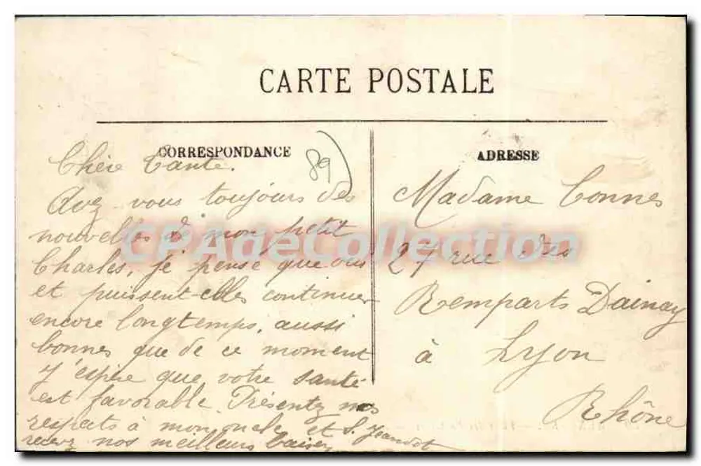 Auxerre — Praça das Fontes — LL. n°59 - Verso