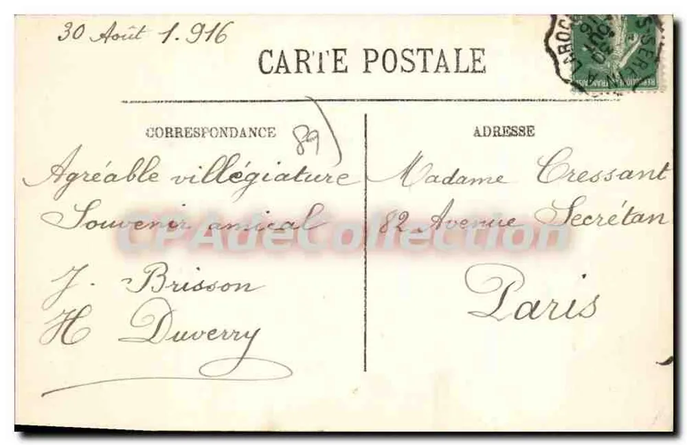 Auxerre — Die Ufer der Yonne am Bâtardeau-Mühle — L.L. - Rückseite