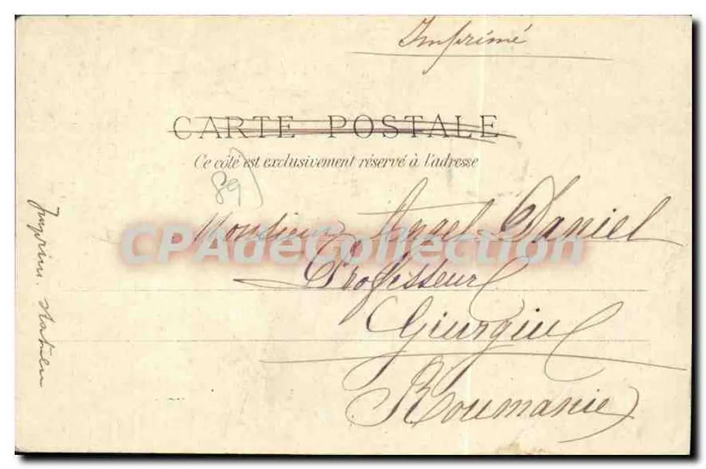 Auxerre — Igreja de São Germain — N° 5, editor desconhecido - Verso