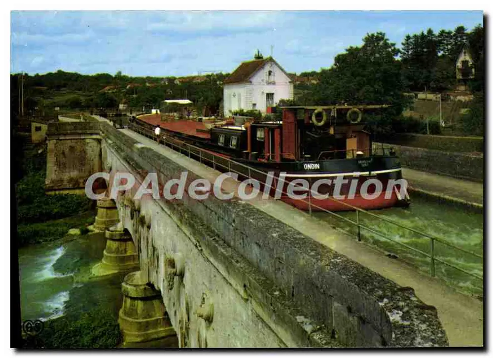 El puente-canal sobre el Armançon — vista desde el barco 'ONDIN' — editor AS Couleurs Naturelles - Anverso