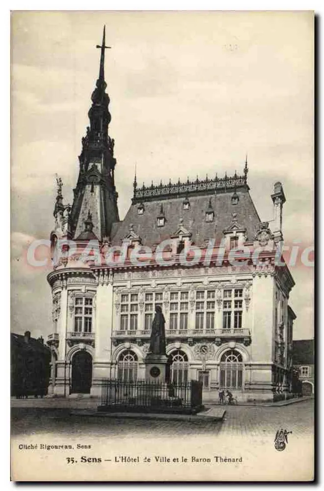 Sens — Das Rathaus und der Baron Thénard — Olché Rigouraou, n°35 - Vorderseite