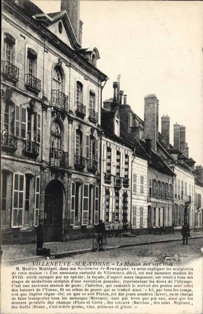 Villeneuve-sur-Yonne — Das Haus mit den sieben Köpfen — Sammlung J. B. Seus - Vorderseite