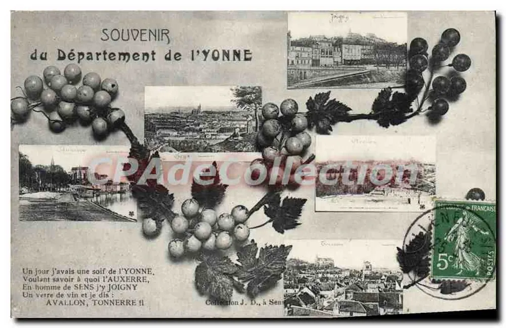 Erinnerung an das Département Yonne — Sammlung J. D., in Sens — Verleger nicht sichtbar - Vorderseite
