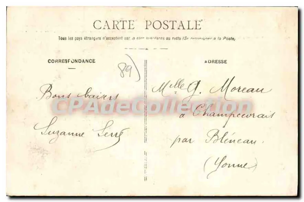 Ancy-le-Franc (Yonne) — O Castelo — Conjunto Sul-Oeste — Coleção J. D., em Sens - Verso