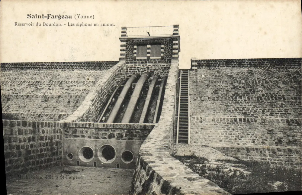 Saint-Fargeau (Yonne) — Reservoir von Bourdon - Die Siphons stromaufwärts — Macharcoing, Verlag in Saint-Fargeau - Vorderseite